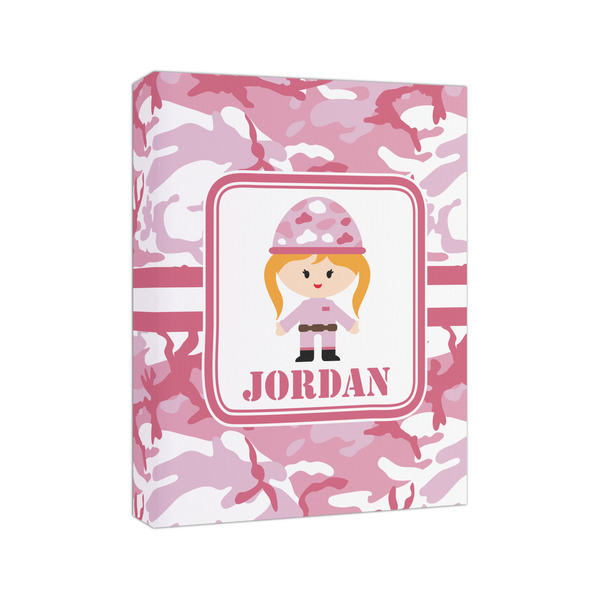 Pink Camo 8x10 - Canvas Print - Angled View