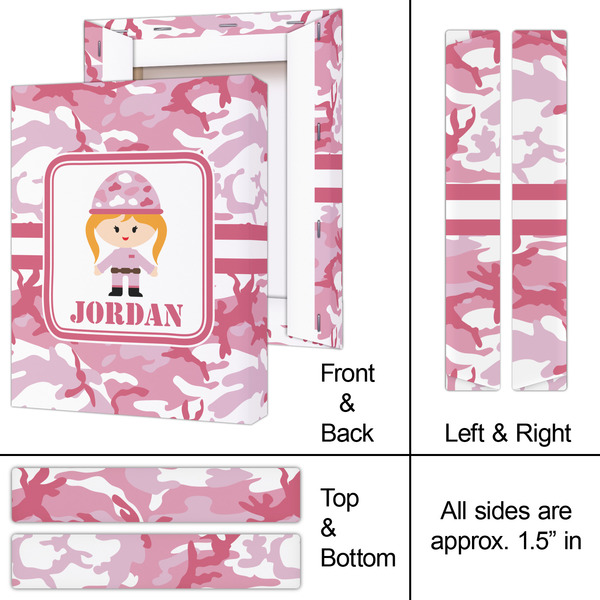 Pink Camo 8x10 - Canvas Print - Approval
