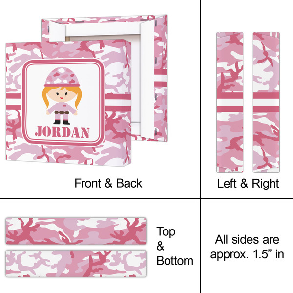 Pink Camo 8x8 - Canvas Print - Approval