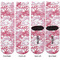 Pink Camo Adult Crew Socks - Double Pair - Front and Back - Apvl
