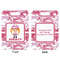 Pink Camo Aluminum Luggage Tag (Front + Back)