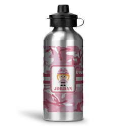 Pink Camo Water Bottles - 20 oz - Aluminum (Personalized)