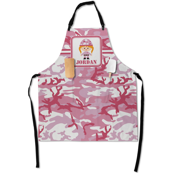 Custom Pink Camo Apron With Pockets w/ Name or Text