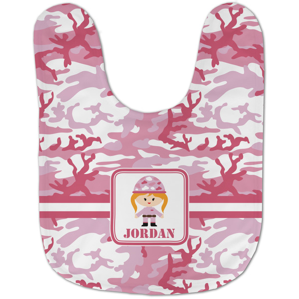 Pink Camo Baby Bib - AFT flat