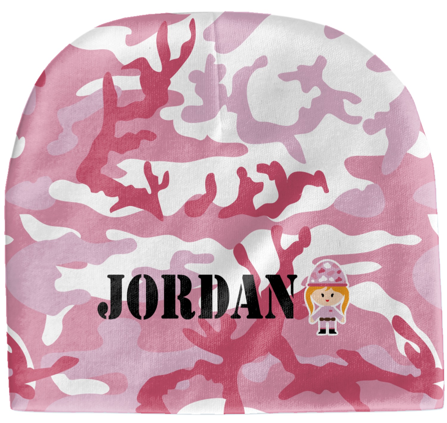 Custom Pink Camo Baby Hat (Beanie) (Personalized) YouCustomizeIt