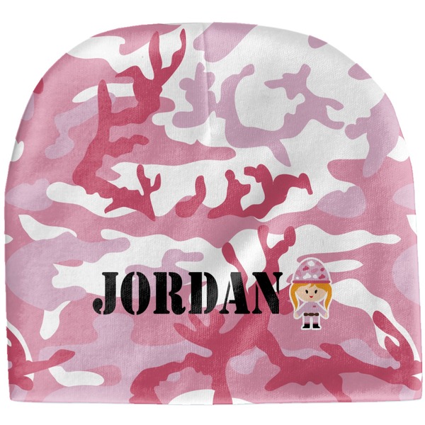 Custom Pink Camo Baby Hat (Beanie) (Personalized)