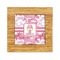 Pink Camo Bamboo Trivet with 6" Tile - FRONT