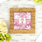 Pink Camo Bamboo Trivet with 6" Tile - LIFESTYLE