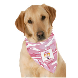 Pink Camo Dog Bandana Scarf w/ Name or Text