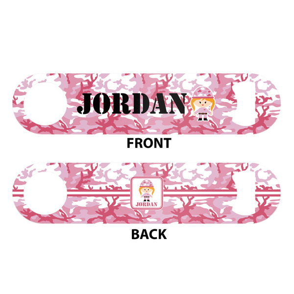 Pink Camo Bar Bottle Opener - White - Approval