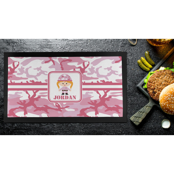 Pink Camo Bar Mat - Small - LIFESTYLE