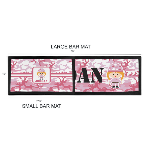 Pink Camo Bar Mats - Sizing Chart