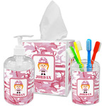 Pink Camo Acrylic Bathroom Accessories Set w/ Name or Text