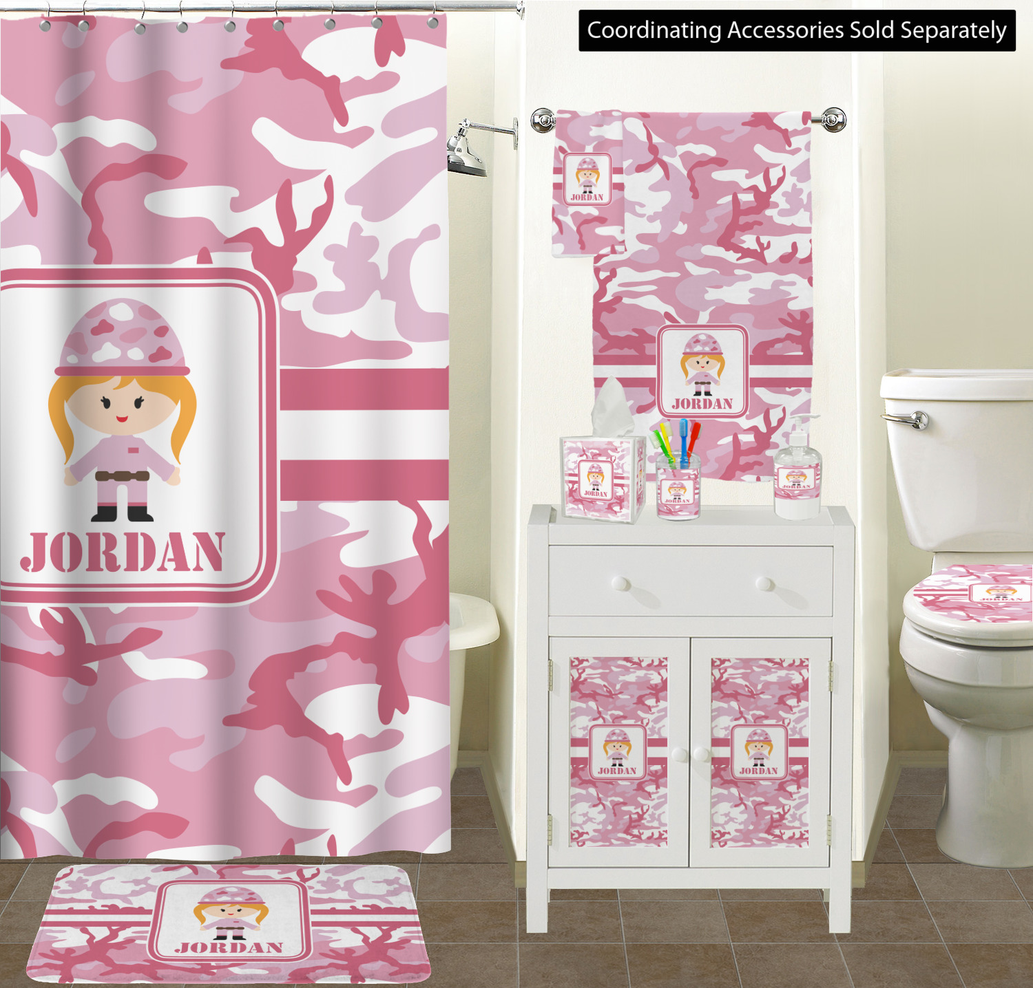 Custom Pink Camo Toilet Seat Decal
