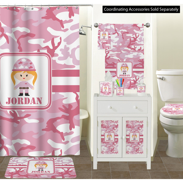 Pink Camo Bathroom Scene
