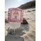 Pink Camo Beach Spiker white on beach with sand