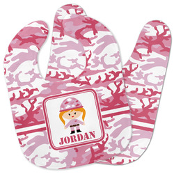 Pink Camo Baby Bib w/ Name or Text