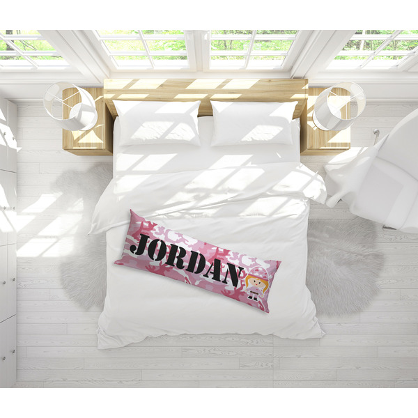 Pink Camo Body Pillow - LIFESTYLE