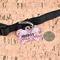 Pink Camo Bone Shaped Dog ID Tag - Large - In Context
