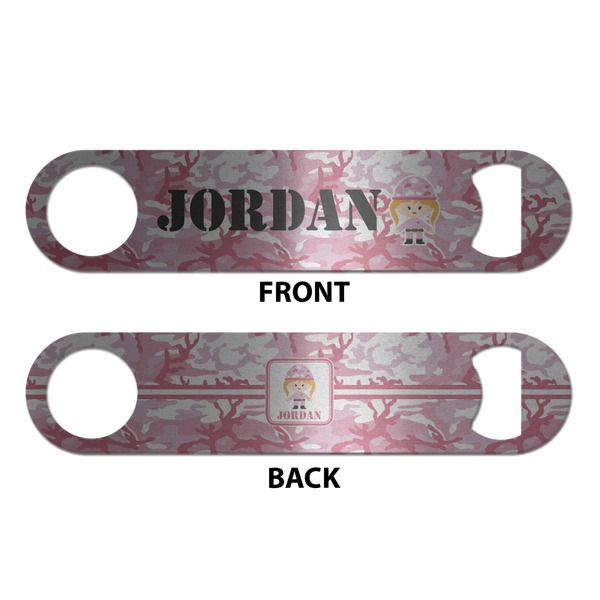Pink Camo Bottle Opener - Front & Back
