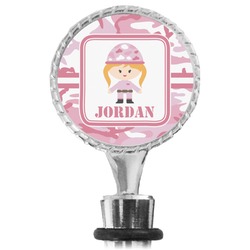 Pink Camo Wine Bottle Stopper (Personalized)
