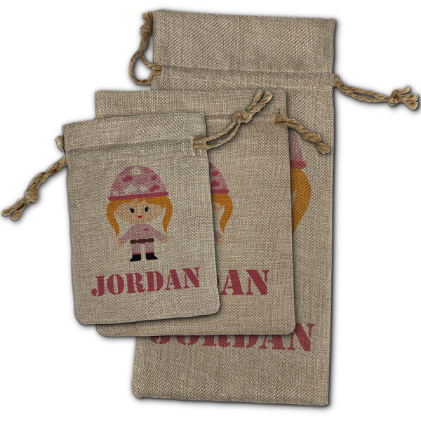 Pink Camo Burlap Gift Bags - (PARENT MAIN) All Three