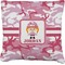 Pink Camo Burlap Pillow 18"
