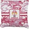 Pink Camo Burlap Pillow 22"