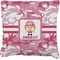 Pink Camo Burlap Pillow 24"