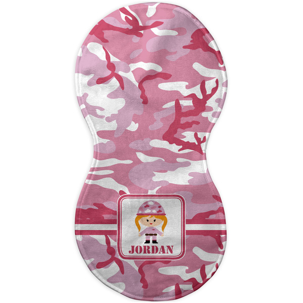 Pink Camo Burp Peanut Shaped Flat