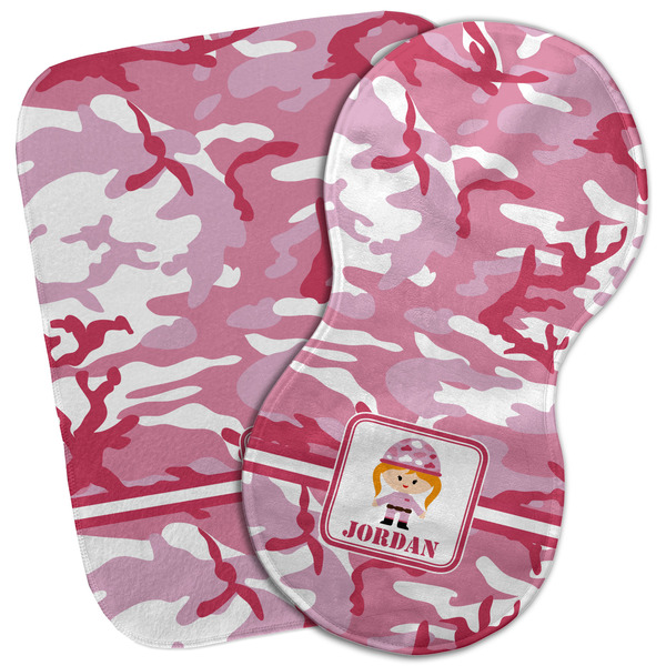 Custom Pink Camo Burp Cloth (Personalized)