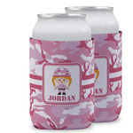 Pink Camo Can Cooler (12 oz) w/ Name or Text