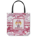 Pink Camo Canvas Tote Bag (Personalized)