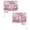 Pink Camo Car Flag - 11" x 8" - Front & Back View