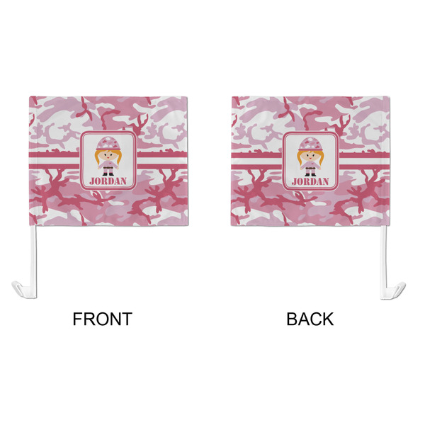 Pink Camo Car Flag - Large - APPROVAL