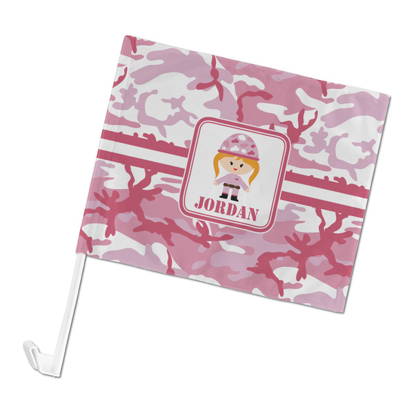 Custom Pink Camo Car Flag - Large (Personalized)