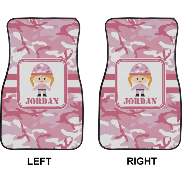 Pink Camo Car Mat Front - Approval