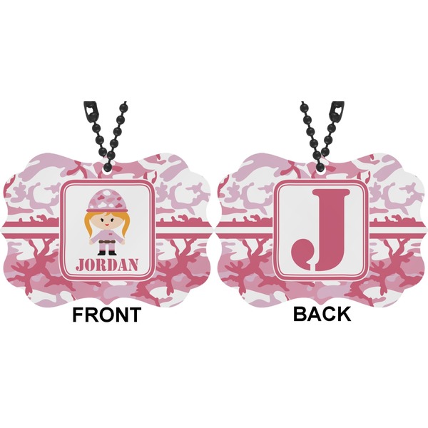 Pink Camo Car Ornament (Approval)