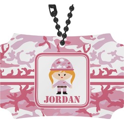 Pink Camo Rear View Mirror Ornament (Personalized)
