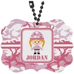 Pink Camo Rear View Mirror Charm (Personalized)
