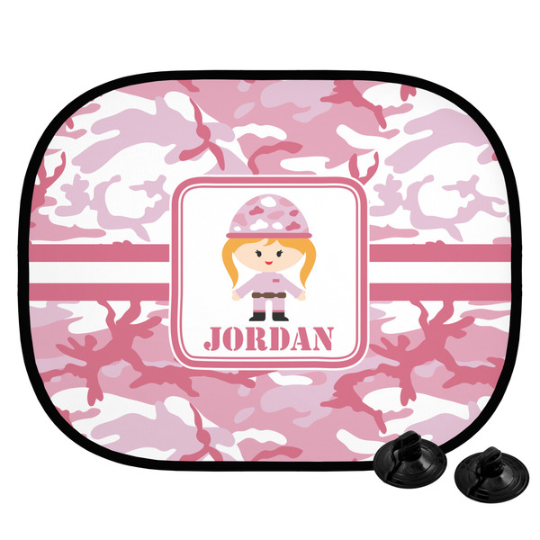 Custom Pink Camo Car Side Window Sun Shade (Personalized)