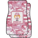 Pink Camo Car Floor Mats (Front Seat) (Personalized)