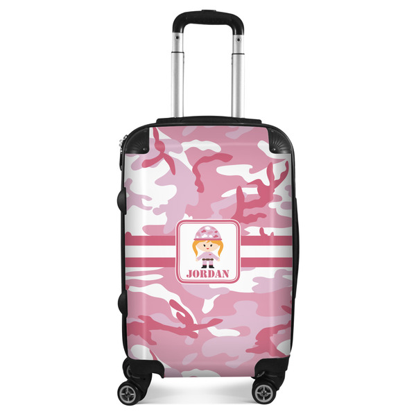 Custom Pink Camo Suitcase (Personalized)
