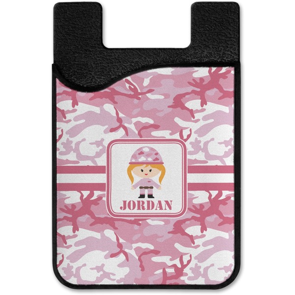 Pink Camo Cell Phone Credit Card Holder