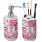 Pink Camo Ceramic Bathroom Accessories Set (Personalized)