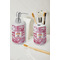 Pink Camo Ceramic Bathroom Accessories - LIFESTYLE (toothbrush holder & soap dispenser)
