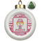 Pink Camo Ceramic Ball Ornament - Christmas Tree (Personalized)