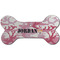Pink Camo Ceramic Flat Ornament - Bone Front
