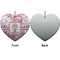 Pink Camo Ceramic Flat Ornament - Heart Front & Back (APPROVAL)