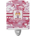 Pink Camo Ceramic Night Light (Personalized)